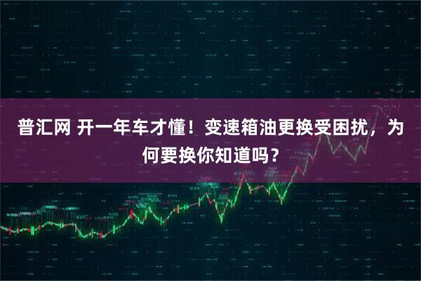 普汇网 开一年车才懂！变速箱油更换受困扰，为何要换你知道吗？